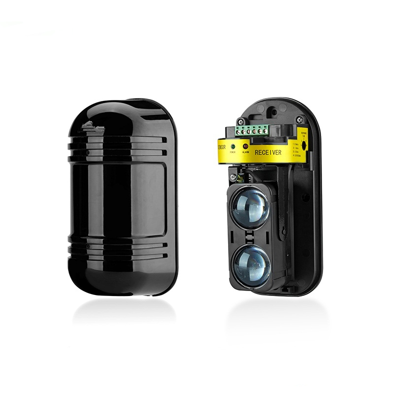 Dual-beam 100-meter active infrared beam detector